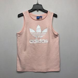 Adidas Women Waffle Knit Tank Top Shirt Blouse Size Small Pink Polyester M128 14